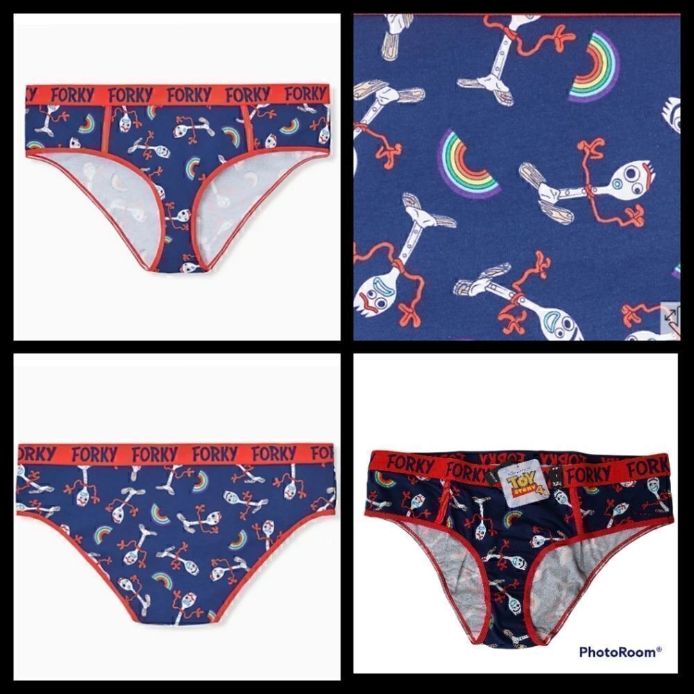 1X 14W 16W Disney Toy Story Forky Hipster Panty Rainbow Cotton Navy Torrid NWT